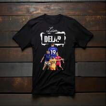 Liam Delap Football Graphic T-Shirt, Football Fan Clothing - 黑色 - 查看 1