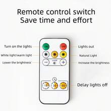 1/2 Pack Rechargeable Magnetic Wall Lamp, Touch & Remote Control LED Reading Light, 3 Color Modes, Dimmable And 360° Rotatable, Suitable For Bedroom And Bedside - Multicolor - View 9