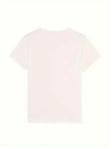 Camiseta Elegante con Estampado de París para Hombre y Mujer de Tallas Grandes - Camiseta de Manga Corta con Cuello Redondo para Navidad Francesa, Top Casual de Primavera/Verano con la Torre Eiffel y Frases Francesas, Lavable a Máquina, Apta para Todas las Temporadas - Blanco - Ver 2