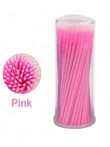 300/200/100/10 piezas Toallitas de limpieza para extensiones de pestañas, removedor de levantamiento y pegamento de pestañas, micro cepillos de pestañas, herramientas y accesorios de maquillaje - Multicolor - Ver 8