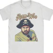 Camisetas divertidas de Adam-the-Wooo para hombre, camisetas 100% de algodón con cuello redondo, camisetas de manga corta, ropa de verano - Blanco - Ver 1