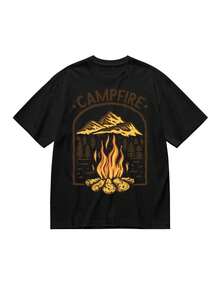Camiseta Ligera Casual para Mujer Plus Size de Verano - Negro - Ver 1