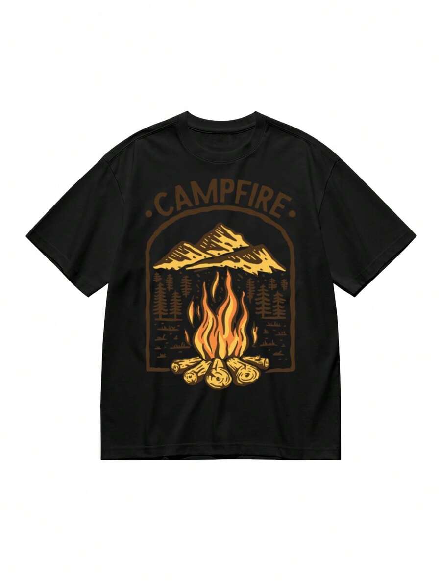 Camiseta Ligera Casual para Mujer Plus Size de Verano - Negro - Ver 1