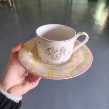Dongguan Xinyongying Hardware Products Co., Ltd. 陶瓷咖啡杯碟套組，適合下午茶與早餐，耐熱。陶瓷咖啡杯碟套組，下午茶壺，奢華咖啡茶具套組，高美感咖啡餐具 - 彩色 - 查看 25