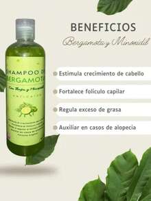 Shampoo y loción anticaida de bergamota con minoxidil para estimular el crecimiento del cabello. Shampoo:500ml. Loción:250ml. - Champú + Acondicionador - Ver 2