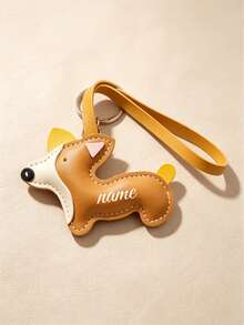 Gantungan Kunci Kulit Corgi yang Dapat Disesuaikan, Liontin Tas Anjing Lucu dengan Teks yang Dapat Disesuaikan, Gantungan Kunci/Aksesori Tas Kulit Sintetis, Hadiah Ideal untuk Pecinta Hewan Peliharaan, Dapat Ditambahkan Nama Eksklusif, Pengatur Kunci yang Modis dan Tahan Lama - MultiWarna - View 5