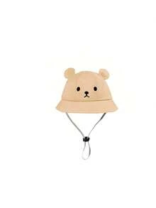 1pc Toddler Bear Pattern Breathable Sun Hat, Cute Versatile Baby Bucket Hat, Suitable For 0-2 Years Old In Spring And Summer - Multicolor - View 4
