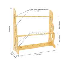 LYNICESHOP 6 Holes Vertical Sword Stand Display, Double-Sided Bamboo Sword Rack Floor Standing For Katana, Samurai, , Flute, Bows, Space-Saving Sword Holder (Wood Color, 6 Holes) Holiday Gift (US Stock) Faster Delivery - Wood Color - View 5