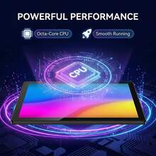 Qetupa 10.1 Inch Android 15 Tablet, 4GB RAM 64GB/128GB ROM, MTK 8768 Octa-Core 2.0GHz Processor, 1280x800 HD IPS Touchscreen, 5MP+13MP Dual Camera, 6000mAh Battery, Bluetooth 5.2, WiFi 5 (Adapter Not Included) - Blue - View 4