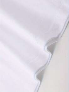 Camiseta de cuello redondo creativa y divertida, hecha de pura tela, manga corta moderna y elegante para el verano, perfecta para uso diario casual - Blanco - Ver 6