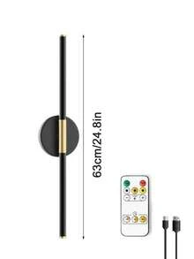 50/63/71cm High-End Magnetic Strip Wall Light, Remote Control Dimmable & Color Temperature Adjustable, Type-C Rechargeable No-Drill Wireless Wall Lamp, Gold Modern Linear Wall Light, Suitable For Bedroom, Living Room, Study, Staircase Decoration - Multicolor - View 14