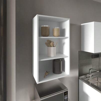 Wall Cabinet 36" H, 3 Shelves, White