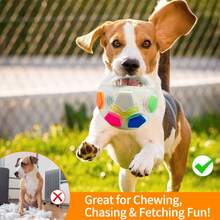 1pc/2pcs Soccer Ball Pet Vocal Toy, Durable TPR Material, 5.51inch Dog Toy With Carrying Handle, Suitable For Throwing And Dribbling, Interactive Pet Toy, Sturdy And Durable, Suitable For All Sizes Of Dogs - Multicolor - View 2