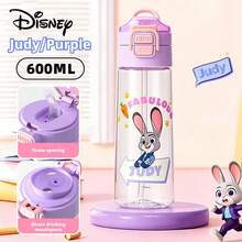 Bình nước trẻ em Disney, bình nước có ống hút kép dùng được cho học sinh tiểu học, phù hợp cho bé trai và bé gái, cốc nước mùa hè. - Nhiều màu - Xem 12