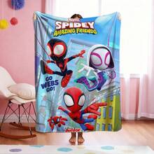 1pc Superhero Movie Print Blanket,Retro Cartoon Style Throw Blanket,Cartoon Character Printed Blanket,All-Season Universal Nap Blanket,Character Home Decor Blanket,Modern Fashion Gift Suitable For Home Bedroom Bed Sofa Office Lunch Break Cover Picnic Blanket - Nhiều màu - Xem 3