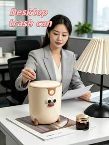 迷你带盖垃圾桶，塑料桌面垃圾桶，翻盖设计防止异味泄漏，可用于存放果皮和碎纸，保持桌面整洁，适用于办公室、家庭、卧室、宿舍、浴室、厨房台面等场所。多功能垃圾桶，可存放果皮、碎纸、食物残渣、卸妆湿巾等。节省空间，便携简约，易于清洁。 - A - 查看 7