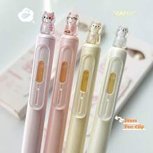 4支猫形凝胶笔，0.5毫米速干按动式圆珠笔，黑色墨水办公用品 - 貓咪 - 查看 2