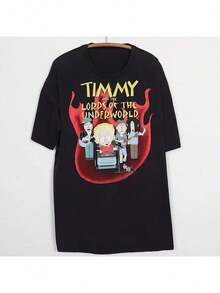 Women's Blouses: Timmy And The Lords Of The Underworld Unisex T-Shirt For Men And Women - Soft T-Shirt With Iconic Music Print, Casual Urban Fashion Gift Suitable For Fans, Machine Washable For Daily Wear At Concerts And Everyday Outfits. With A Crisp, Streamlined Cut, This Garment Creates A Clean And Vibrant Look When Worn. Its Loose Yet Flattering Silhouette Suits All Body Types, Offering A Style That Is Both Casual And With A Touch Of Elegance. - 黑色 - 查看 7