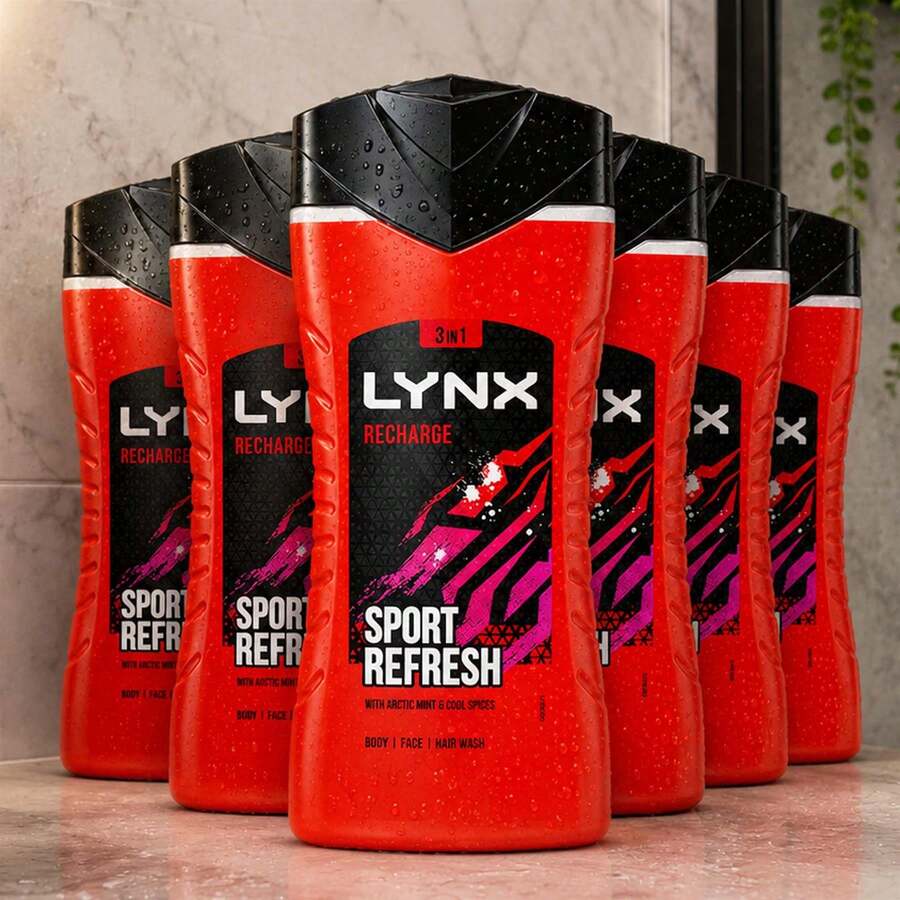Lynx Recharge Shower Gel 225ml - Pack Of 6 - Sandalwood - View 1