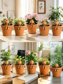 Automatic Ceramic Watering Balls, Automatic Watering Systems, Gardening Supplies, Lazy Waterers. Large Capacity, Narrow Opening Design Extends Watering Time; Suitable For Indoor/Outdoor Potted Plants; A Must-Have For Spring And Summer. - Multiple Styles - View 1