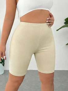 Pantalones Cortos de Compresión de Talla Grande  Negros de Secado Rápido y Refrigeración - Caqui 2 - Ver 5