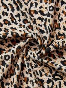 4 piezas Camisetas de mujer minimalistas y casuales con estampado de leopardo negro y verde, cuello redondo ajustado de color verde helado con espalda descubierta y hueco, adecuadas para usarse como camiseta interior o prenda exterior en verano - Multicolor 18 - Ver 7