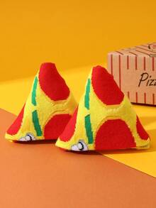 Tất CREATOR SOCKS 1 đôi tất hình pizza ngộ nghĩnh, thiết kế hộp quà sáng tạo hình pizza dễ thương và độc đáo, có thể dùng làm quà tặng bất ngờ cho sinh nhật/tiệc tùng/ngày gia đình/đám cưới/Ngày của Cha/mùa tốt nghiệp/mùa tựu trường/Halloween/Giáng sinh và các ngày lễ khác. Chất liệu mềm mại. - Màu vàng - Xem 5