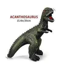 Juguete de dinosaurio de goma suave para niños (una sola pieza)-Tirannosaurus/Raptor/Acanthosaurus/Pterodactilo/Triceratops/Brachiosaurus, regalo para niños - Acanthosaurus - Ver 9