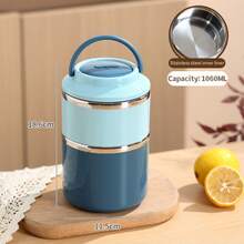 Stackable Insulated Lunch Box, Stainless Steel Thermal Food Container, Portable Reusable Bento Box, Multi-Layer Leak-Proof Food Storage Box, Suitable For Students, Office Workers, Camping, Kitchen Gadgets And Back To School Supplies - Multicolor - View 18