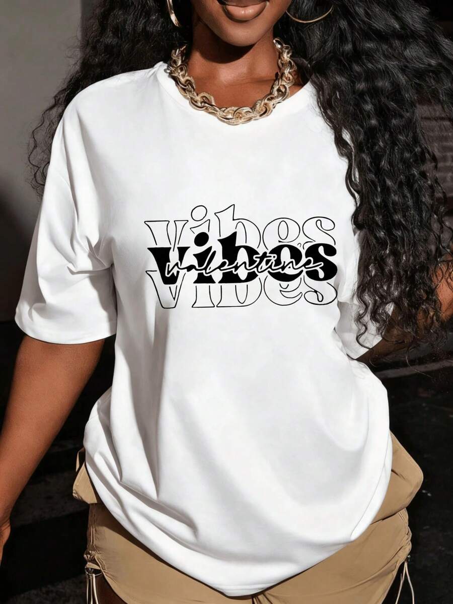 Camiseta de mujer de corte holgado, disponible en y blanco, con estampado gráfico, estilo casual de streetwear, tops de verano para mujeres, camisetas gráficas, tops cortos para mujeres, tops para mujeres, ropa vintage de algodón, ropa linda de, atuendo de Navidad para mujeres, vestidos elegantes de mujer, camisetas de verano, tops gráficos, atuendos de verano para mujeres, camisetas gráficas, tops cortos para mujeres, tops para mujeres, ropa linda de algodón vintage de, atuendo de Navidad para mujeres, vestidos elegantes de mujer, blusas para mujeres, tops de verano, camisetas gráficas, atuendos de verano para mujeres, camisetas gráficas, tops cortos para mujeres, tops para mujeres, ropa linda de algodón vintage de, atuendo de Navidad para mujeres, vestidos elegantes de mujer, blusas para mujeres de gimnasio, tops de Navidad desinfectantes. Adecuado para primavera, verano y otoño - Blanco - Ver 1