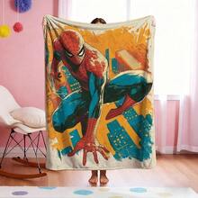 1pc S-Pider-Man Print Blanket,Retro Cartoon Style Throw Blanket,Cartoon Character Printed Blanket,All-Season Universal Nap Blanket,Character Home Decor Blanket,Modern Fashion Gift Suitable For Home Bedroom Bed Sofa Office Lunch Break Cover Picnic Blanket - Multicolor - View 2