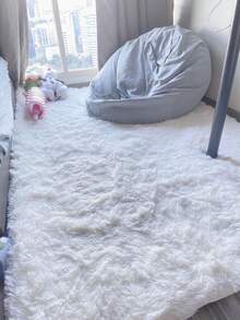 Alfombra de área grande y suave de estilo moderno, adecuada para dormitorio, sala de estar, dormitorio, decoración del hogar, esponjosa y mullida, cómoda en color blanco, se puede usar como alfombra decorativa - Rosa Pálido - Ver 8