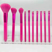 Bộ 10 cọ trang điểm chuyên nghiệp, bao gồm cọ phấn phủ, cọ tạo khối, cọ má hồng, cọ nền, cọ phấn mắt, cọ che khuyết điểm, với sợi lông siêu mềm và tay cầm thời trang. - Màu Hồng Tươi - Xem 7
