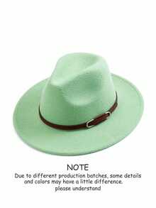 1pc Autumn/Winter Wide Brim Wool Felt Hat, Elegant Elegant Belt Decor Western Cowboy Hat, Personalized Casual Fashion Style Heart-Shaped Crown Hat, European And American Western Unisex Cowboy Hat, Suitable For Party, Gathering, Western Theme Event, Daily Wear - Multicolor 2 - View 15