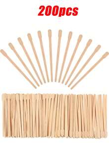 400/200/100/2 chiếc que wax lông gỗ nguyên chất dùng một lần, chịu nhiệt, thìa wax lông gỗ nhỏ, que wax lông gỗ, dụng cụ tẩy lông lông mày, que wax lông mày, que wax lông để tẩy lông và làm mịn da, phù hợp để tẩy lông, lông mày và cơ thể, hoàn hảo cho spa và dùng tại nhà, que cạo tẩy lông mùa hè - Nhiều màu - Xem 10