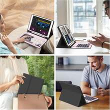 適用於 Galaxy Tab、Pad SE 的鍵盤保護殼，附可拆卸式無線藍牙鍵盤與筆桿收納槽（不含筆桿），輕薄輕量支架保護套 - View 3