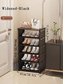 Estantería vertical estrecha para zapatos, ahorra espacio, con opciones de tamaño doble: estrecha para uso individual, talla grande ancha para parejas/familias, fácil montaje, adecuada para dormitorios, apartamentos y hogares pequeños - Multicolor - Ver 23