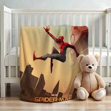 1pc Cartoon Character Printed Blanket,Superhero Movie Print Blanket,Retro Cartoon Style Throw Blanket,Cartoon Character Printed Blanket,All-Season Universal Nap Blanket,Character Home Decor Blanket,Modern Fashion Gift Suitable For Home Bedroom Bed Sofa Office Lunch Break Cover Picnic Blanket - Nhiều màu - Xem 4