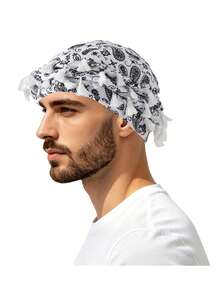 1 chiếc khăn trùm đầu hai lớp kiểu đường phố dành cho nam, họa tiết Paisley. - A - Xem 14