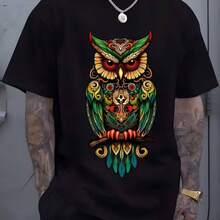 Printed T-Shirt For Men And Women - Black - View 1