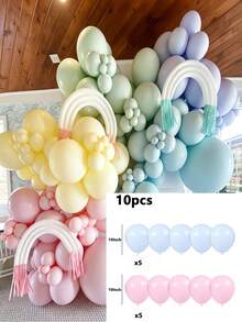 117er Set Pastell-Regenbogen-Ballonbogen-Girlande, Macaron-farbene Ballons in Blau, Lila, Grün und Gelb, DIY-Bogen-Girlanden-Set für Geburtstags-, Babyparty-, Hochzeits-, Gender-Reveal- und Jahrestags-Dekorationen - Übersicht 10