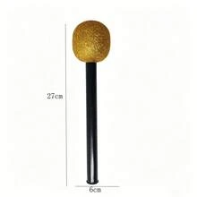 2 Stück Gold- und Silber-Mikrofon Requisiten, 1 Stück Goldmikrofon, 1 Stück Silbermikrofon, Kunststoff-Mikrofon für Rollenspiele, Aufführungen, Partys, Halloween Requisiten - Übersicht 11