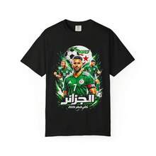 Algerian Football Players' T-Shirt |   2026 World Football Cup Jersey - Black - View 6