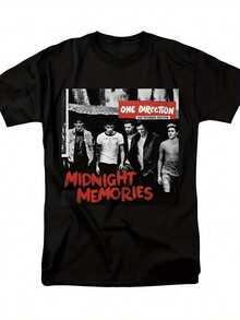 T-shirt de concert à manches courtes, ample et confortable en coton, style décontracté pour toutes les saisons, adapté aux rassemblements quotidiens et aux soirées. - Noir - Voir 7