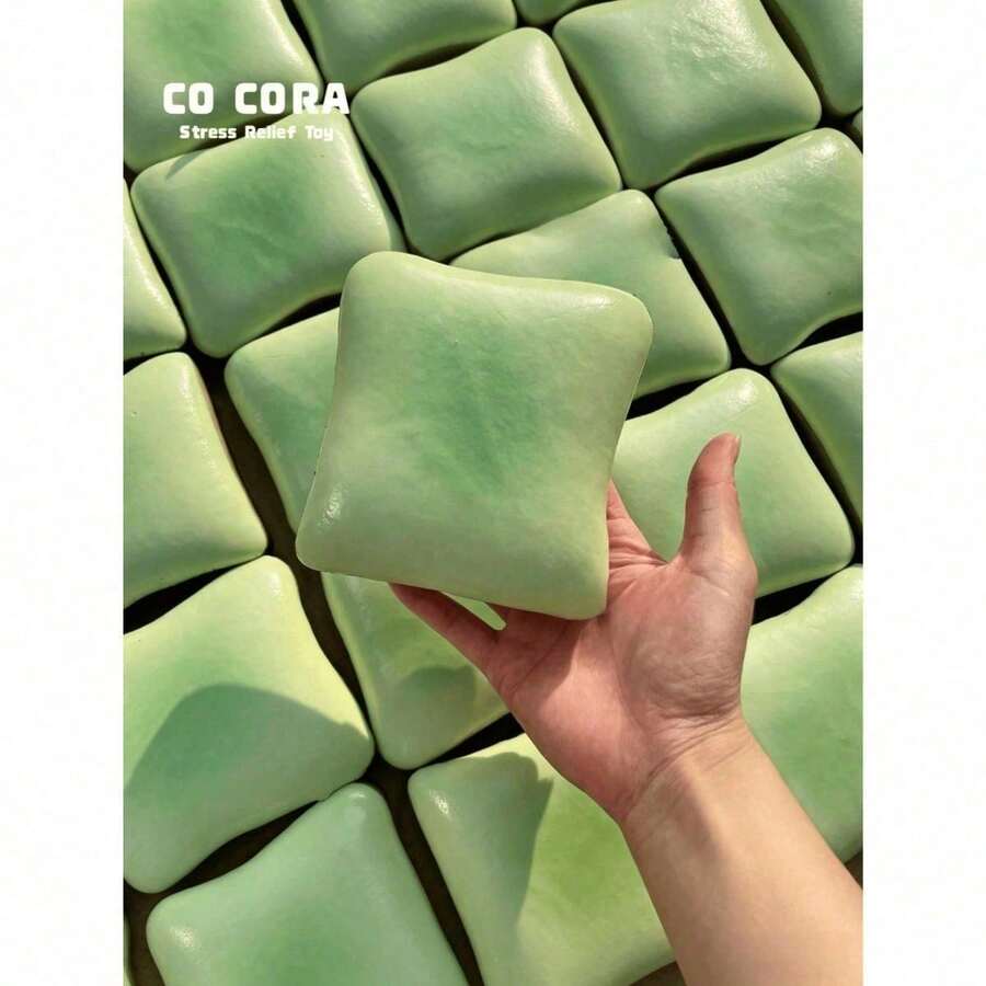 1pc Super Soft Butter Toast Squishy Stress Relief Squeeze Toy - Perfect Gift For Birthday, Holiday, Christmas, Halloween - Multicolor - View 1