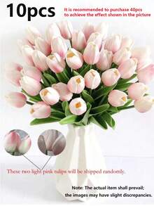 Realistic Tulip - Available In Multiple Colors, Suitable For Living Room And Dining Table Decor. UV-Resistant Nordic Style Home Decor, Perfect For Anniversary Celebrations, Party Decorations. Lifelike Artificial Flowers, Suitable For Mother's Day Gifts, Valentine's Day, Small Gifts, Desktop Decor, Weddings, Parties, DIY Bouquets, Home Decor, Plastic Flowers, Decorations, Easter, Valentine's Day Wreaths, Wedding Bouquets, Back To School Room Decor, School Supplies - Multicolor - View 23