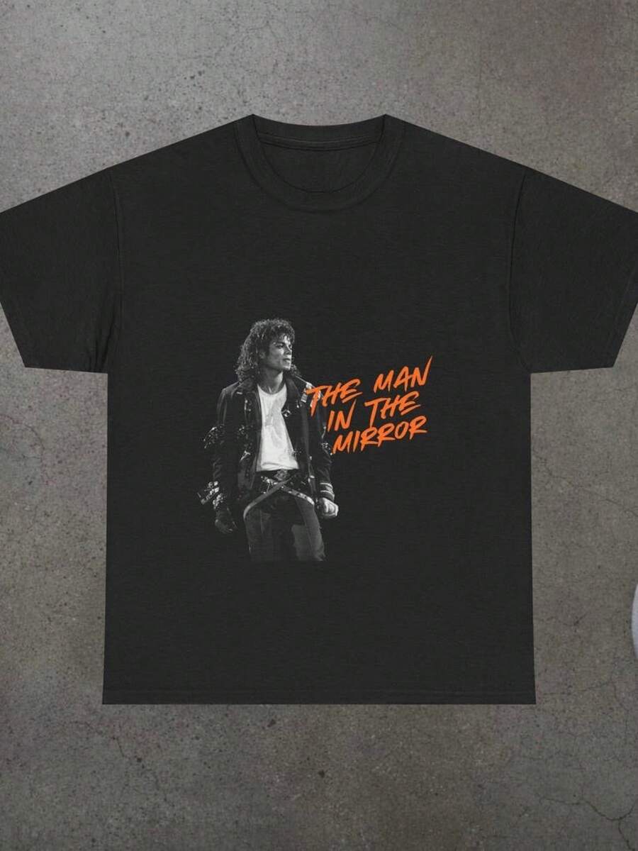 Graphic T-Shirt | Vintage Rock Print T-Shirt, Women's Blouses, Women's T-Shirts, Women's Tops, Top, T-Shirts, Unisex Style - 黑色 - 查看 1