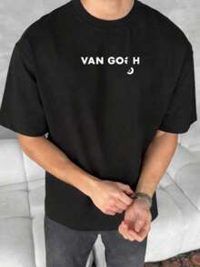Versatile Casual Loose Fit Short Sleeve T-Shirt With Fun Print, Ideal For Holidays, Work And Everyday Wear - 2 - 查看 7