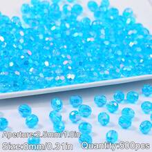 100-500pcs Acrylic Shiny Faceted Corner Beads - DIY Handmade Beading, Suitable For Jewelry Making, Handicrafts, Translucent Material - Faceted Beads - View 51