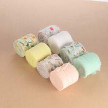8 piezas de cintas de seda con borde deshilachado del mismo color, 40M de cintas de regalo multicolor, lazos DIY - Ver 10